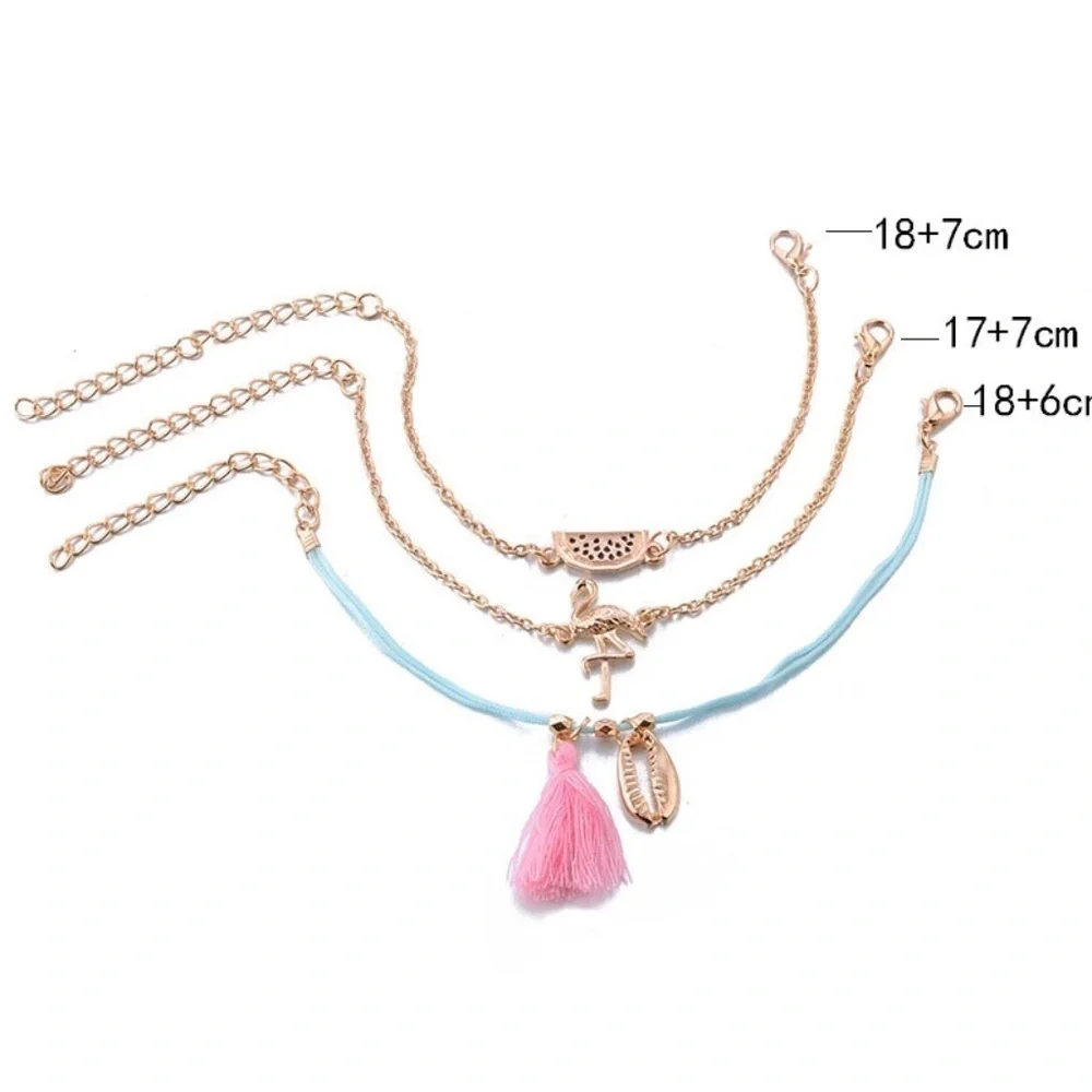 *PENNY* 3-Pc Gold Watermelon Fashion Bracelet Set